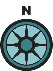 Compass Pointing North